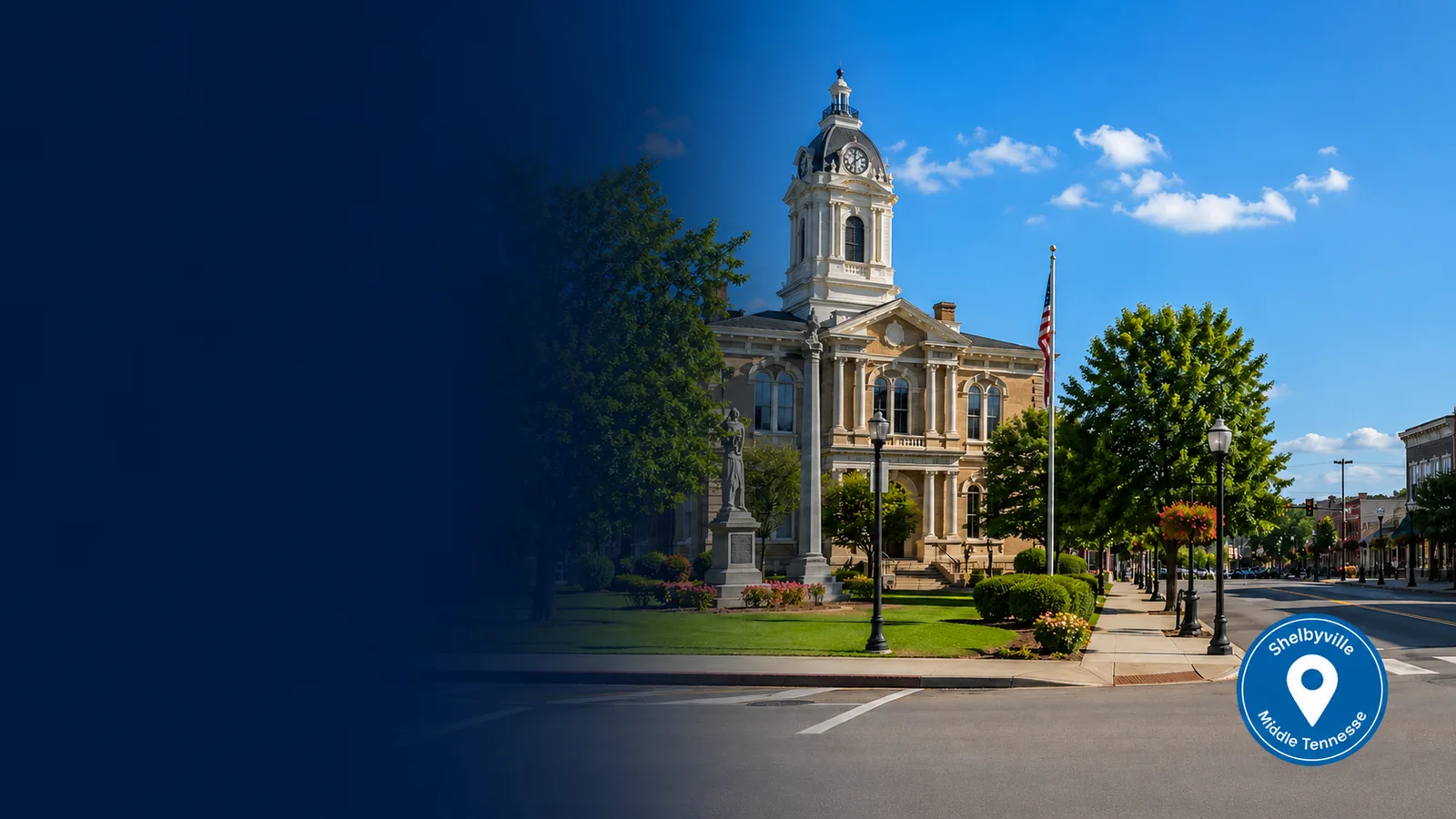 Downtown Shelbyville, Tennessee courthouse square